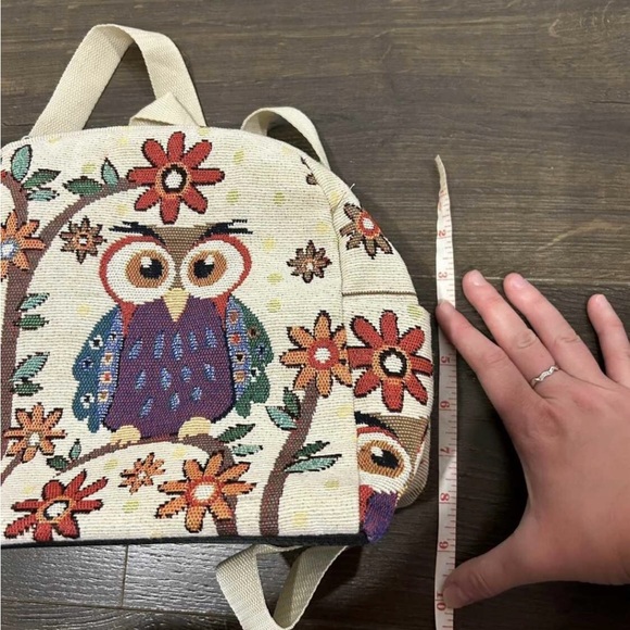 Owl Patterned  Backpack - Picture 4 of 5